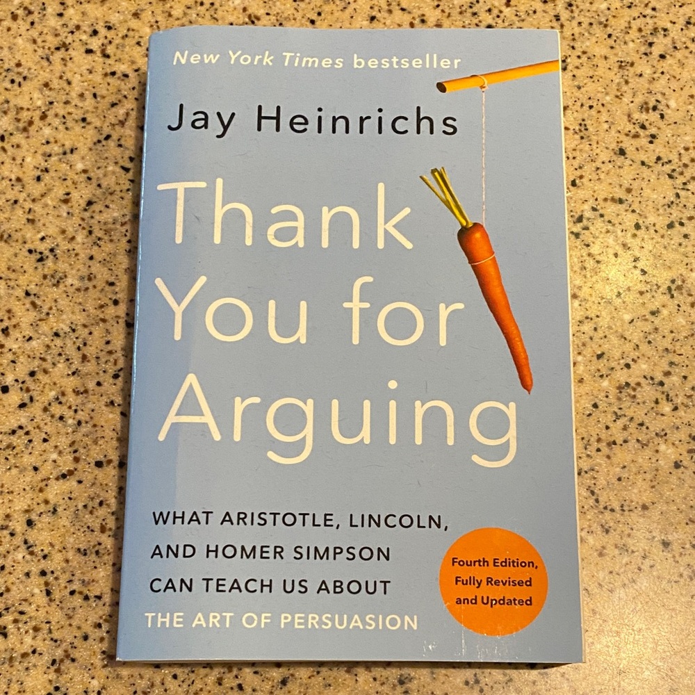 Thank You for Arguing by Jay Heinrichs - Blue Cover